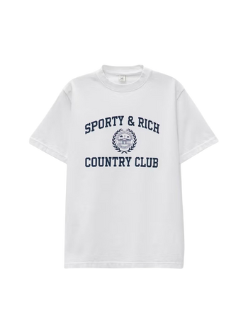Sporty & Rich Varsity Crest T-Shirt White