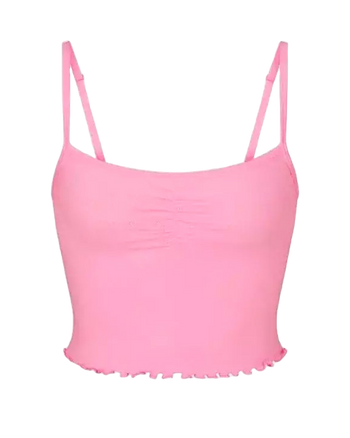 Skims Logo Pointelle Cami Bubble Gum