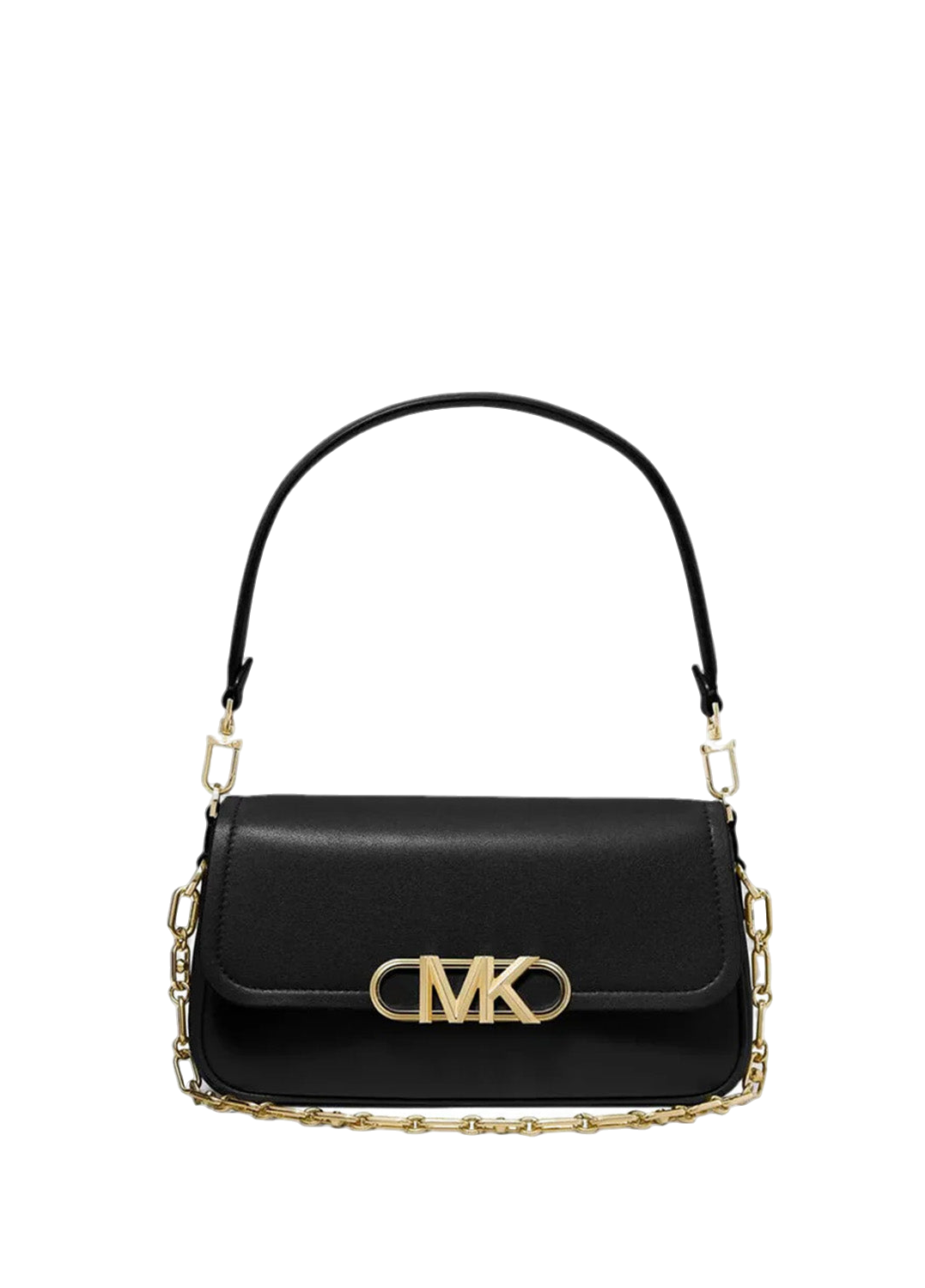 Michael Kors Parker Medium Leather Shoulder Bag Black
