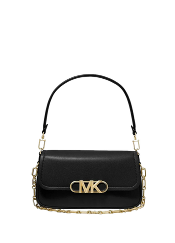 Michael Kors Parker Medium Leather Shoulder Bag Black