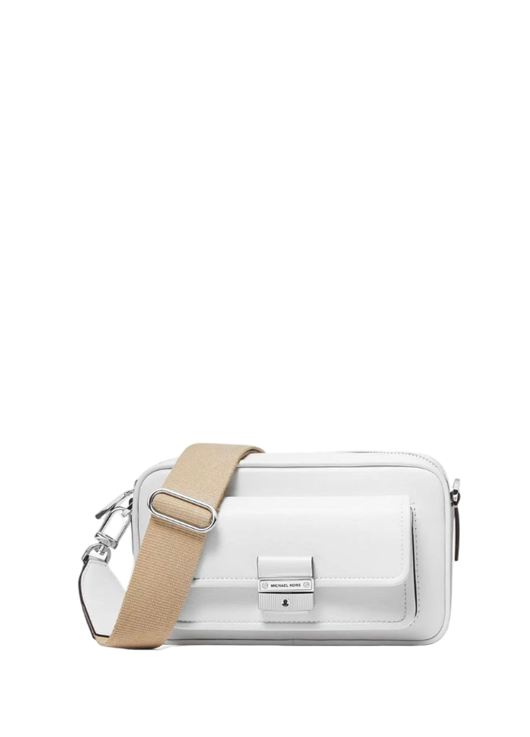 Michael Kors Bradshaw Medium Logo Camera Bag Cream