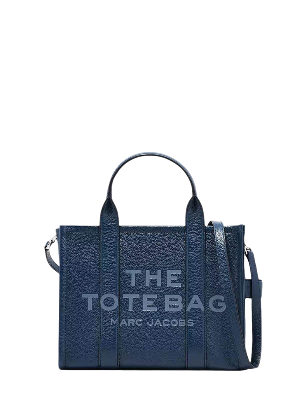 Marc Jacobs Leather Small Tote Bag Blue Sea
