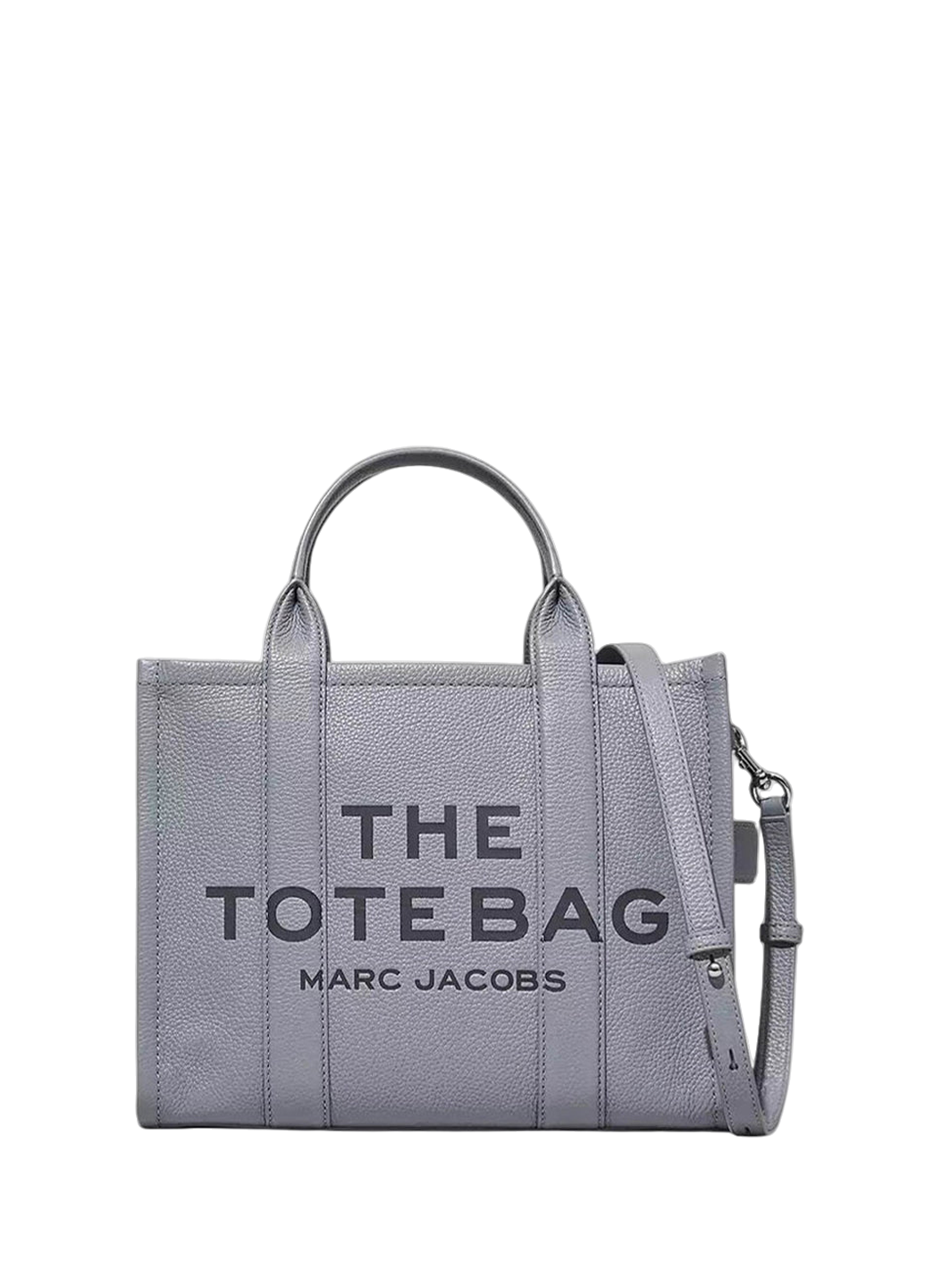 Marc Jacobs Leather Small Tote Bag Wolf Grey