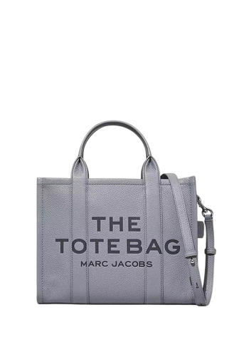 Marc Jacobs Leather Small Tote Bag Wolf Grey
