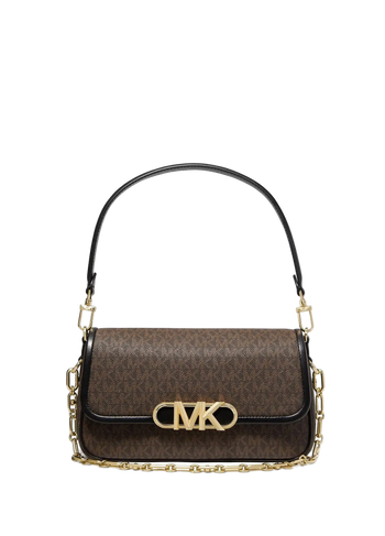 Michael Kors Parker Medium Leather Shoulder Bag Brown