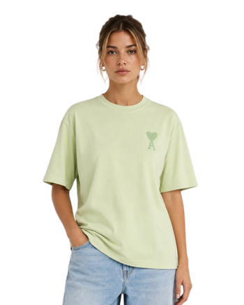 AMI ALEXANDRE MATTIUSSI Ami de Coeur T-Shirt Light Green