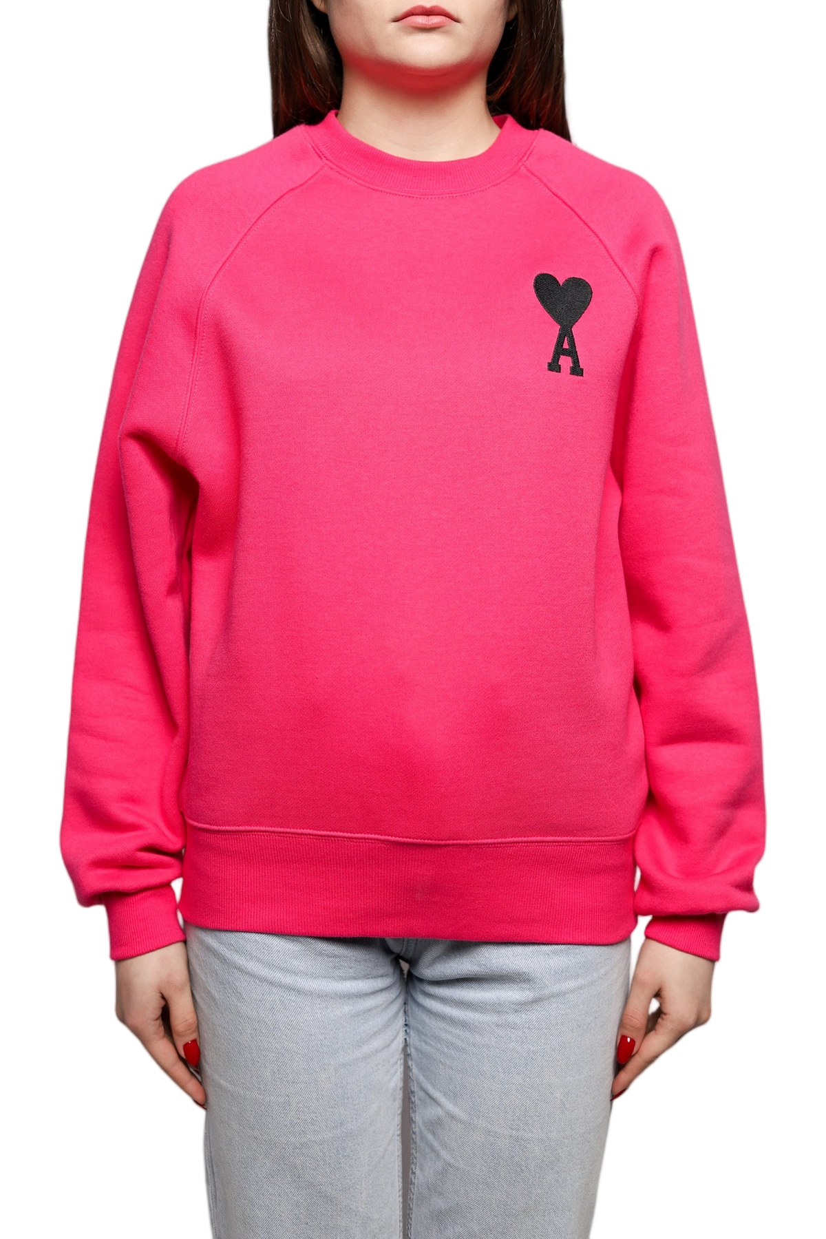 AMI Paris Embroidered Sweatshirt Pink