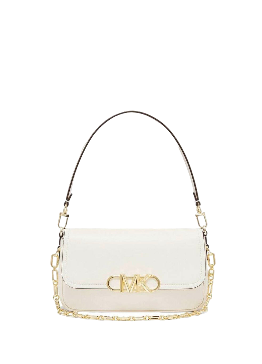 Michael Kors Parker Medium Leather Shoulder Bag Cream