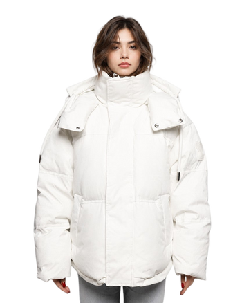 AMI Paris Ami de Coeur-Patch Padded Jacket White