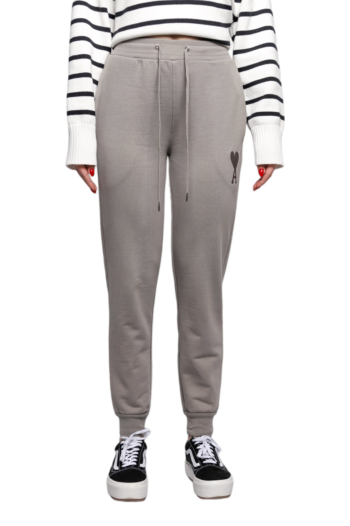AMI Paris Organic Jersey Sweatpants Beige