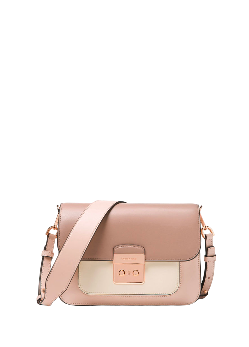 Michael Kors Sloan Editor Leather Shoulder Bag Nude Pink