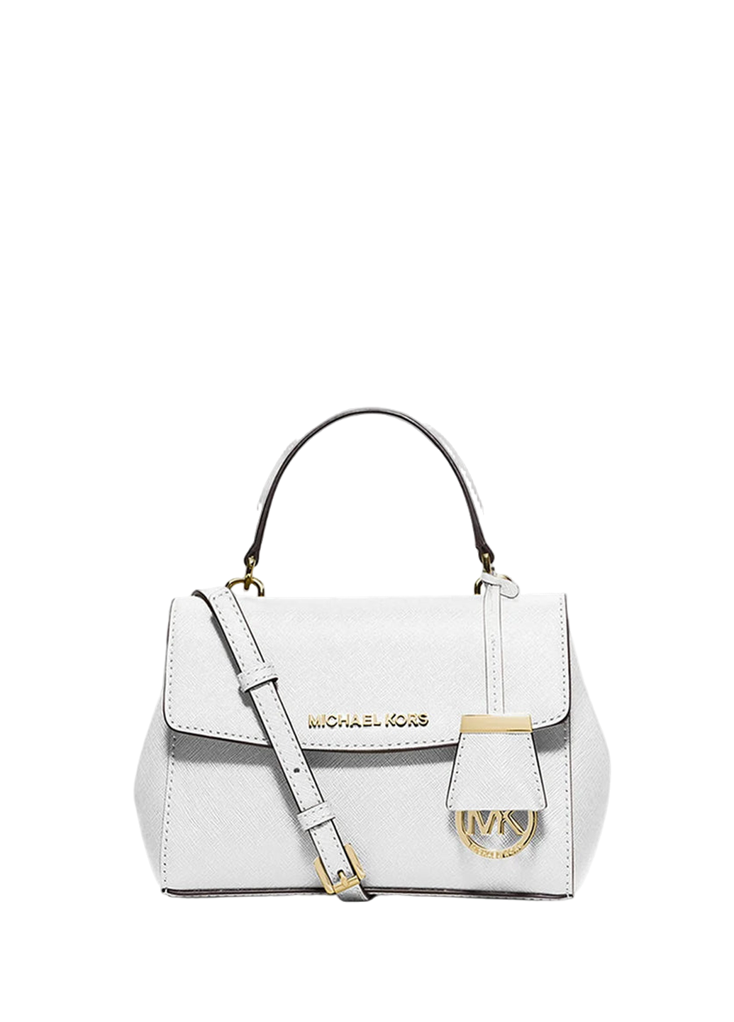 Michael Kors Ava Small Saffiano Leather White