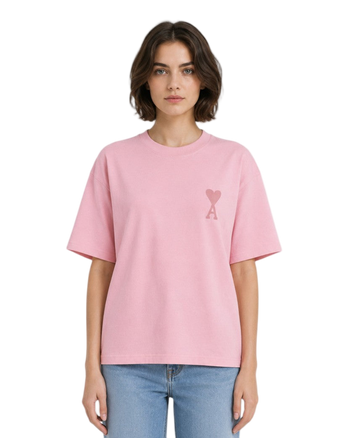 AMI ALEXANDRE MATTIUSSI Ami de Cœur T-Shirt Pink
