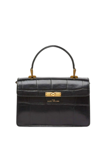 Marc Jacobs The Downtown Croc Embossed Bag Black