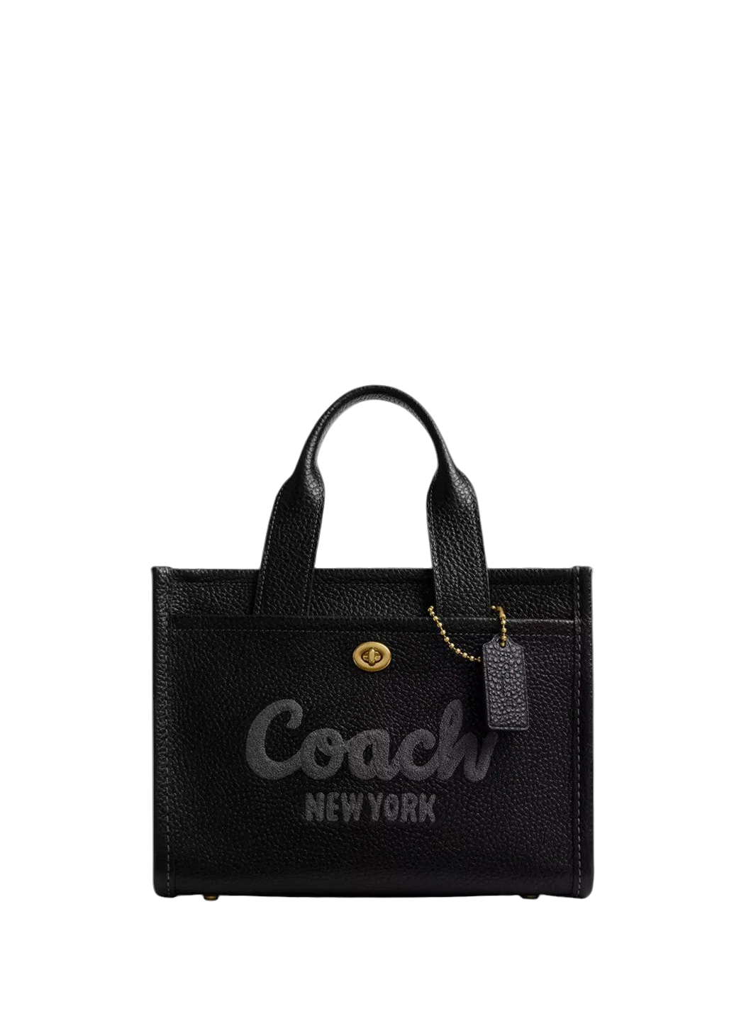 Coach Leather Cargo Tote Bag 26 Black