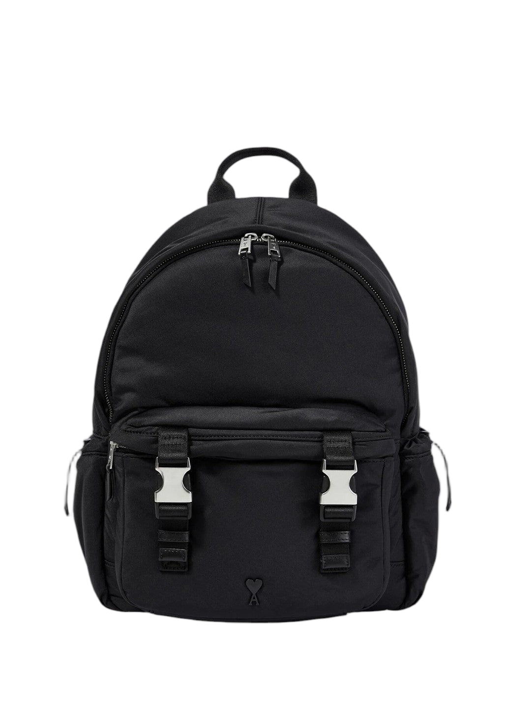 AMI Paris Ami De Coeur Nylon Backpack Black