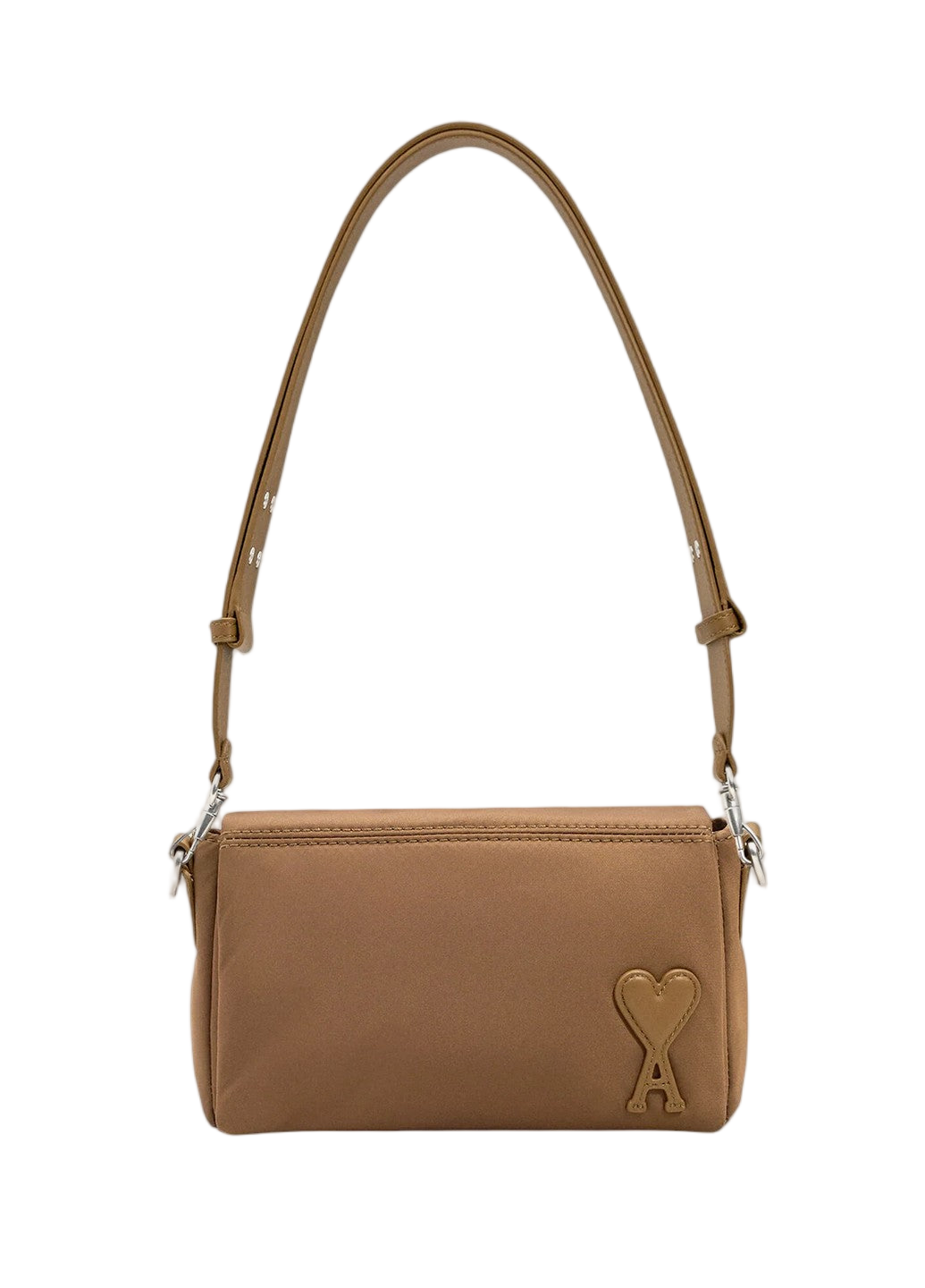 AMI Paris Marcel Nylon Lunch Box Bag Hazelnut