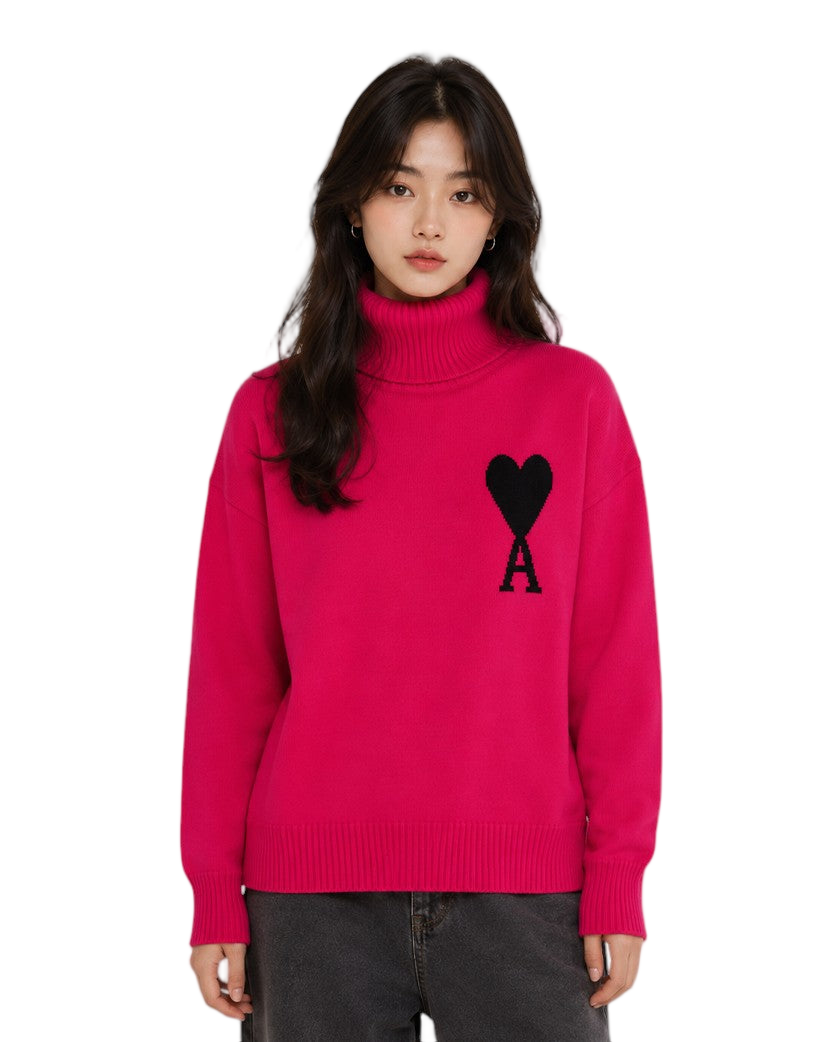 AMI Paris Ami de Coeur jumper Fuchsia
