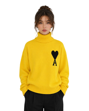 AMI Paris Ami de Coeur jumper Yellow