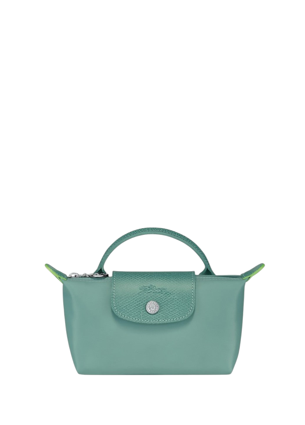 Longchamp Le Pliage Green Pouch With Handle Lagoon