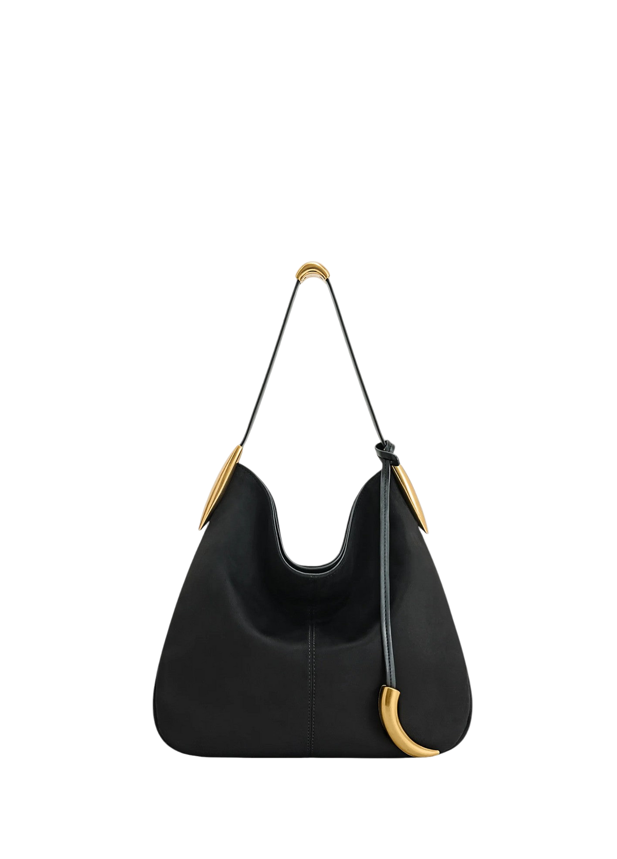 JW PEI Nina Metal Charm Hobo Bag Black
