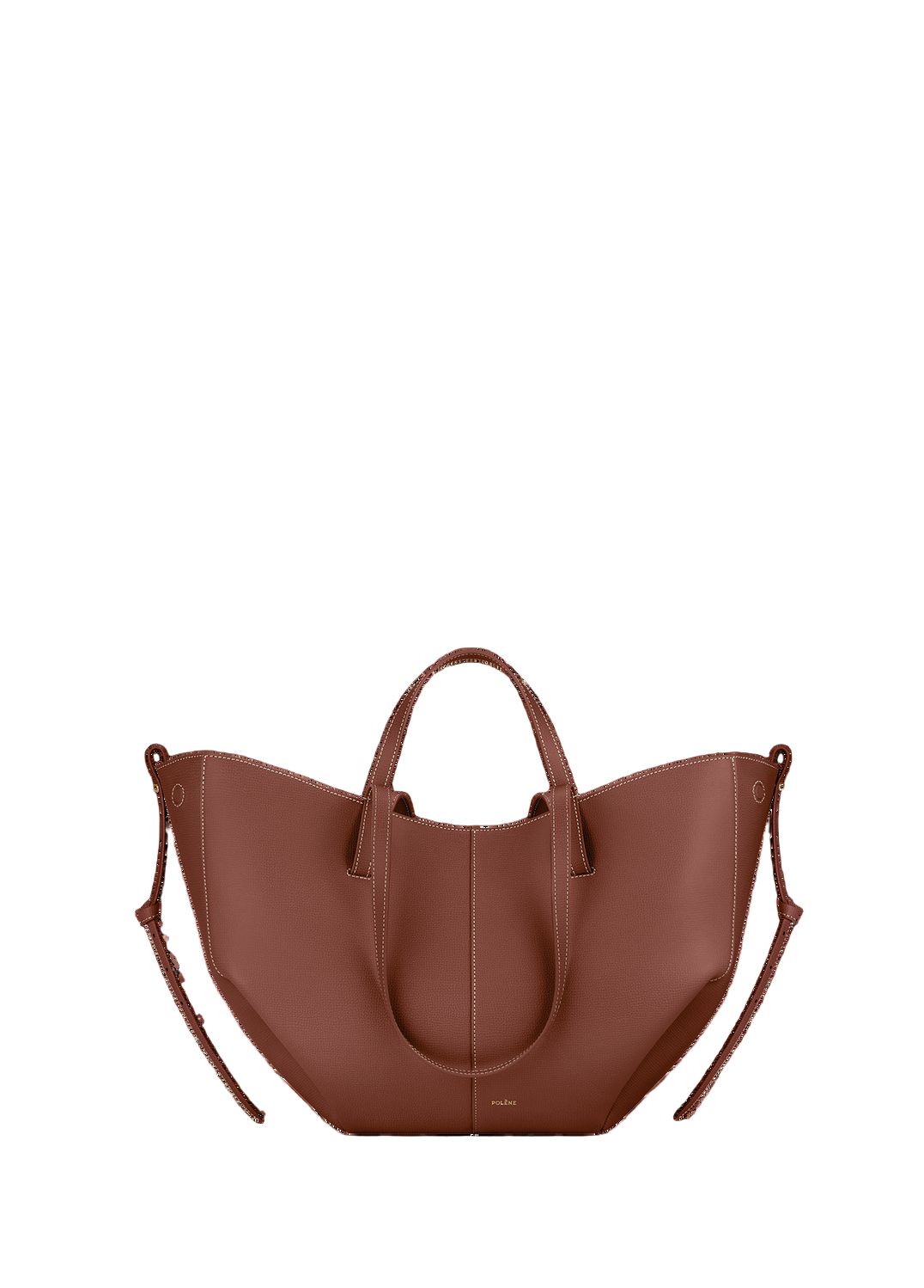 Polene Cyme Large Edition Textured Cognac