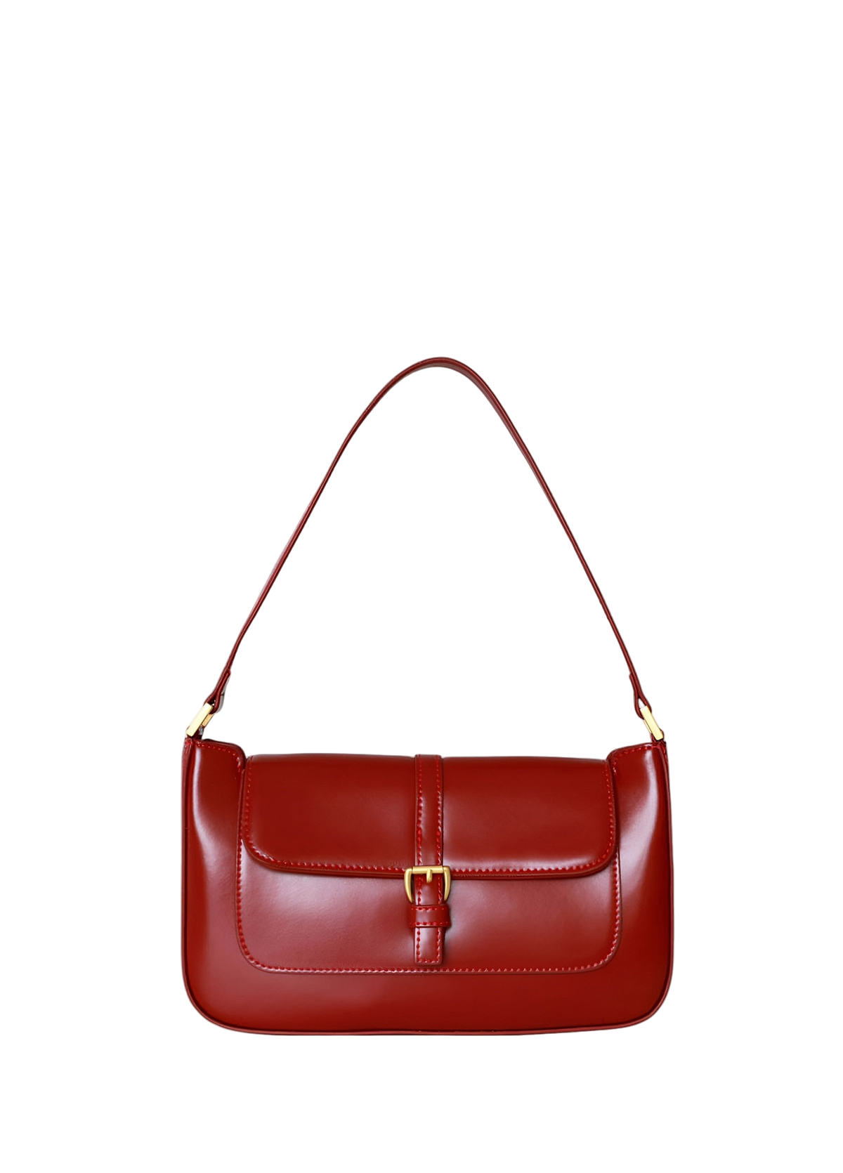 By Far Miranda Vintage Gloss Leather Burgundy