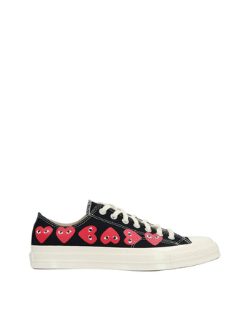 Converse x Comme Des Garcons Play Red Multi Hearts Low Top Black