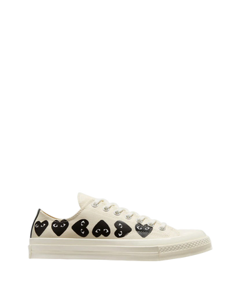 Converse x Comme Des Garcons Play Black Multi Hearts Low Top White