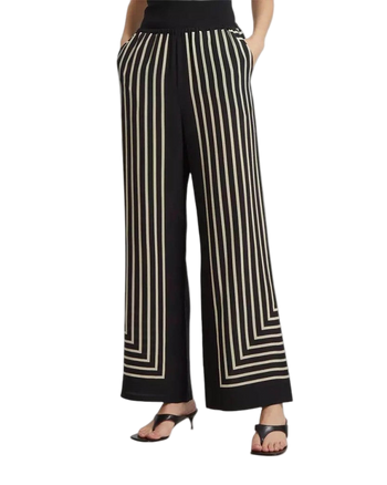 Toteme Monogram Silk Slacks Black