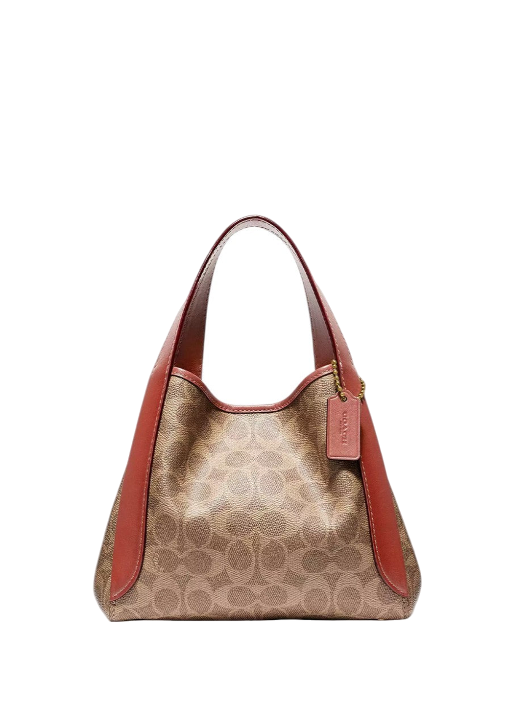 Coach Hadley Hobo 21 In Signature Canvas Tan Rust