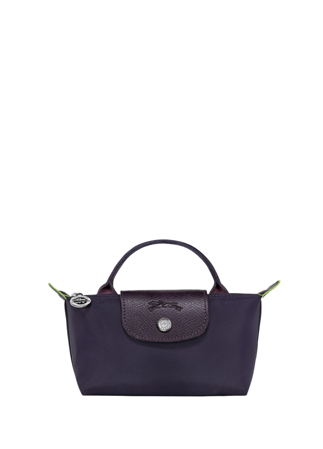 Longchamp Le Pliage Green Pouch With Handle Bilberry