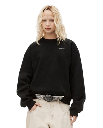 Alexander Wang Crewneck Sweatshirt in Dense Fleece Black