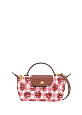 Longchamp Le Pliage Original Pouch With Handle Canvas Blush