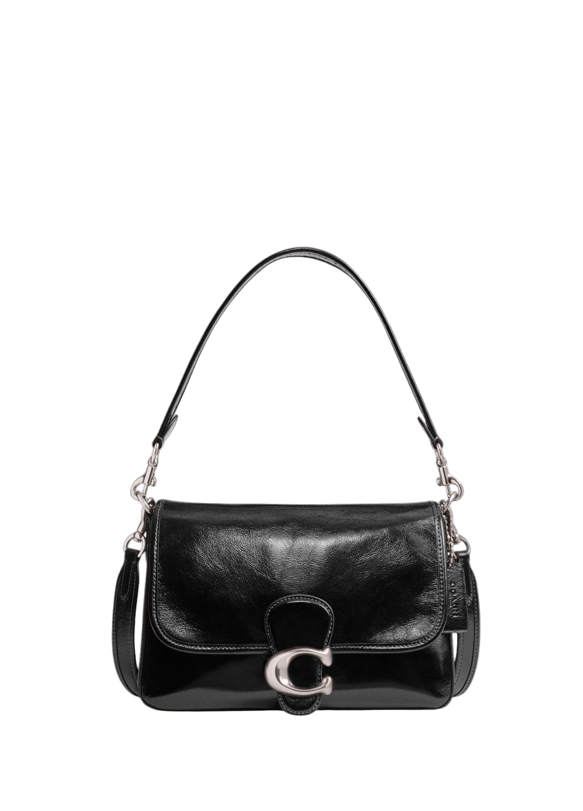 Coach Soft Tabby Shoulder Bag Black/Silver