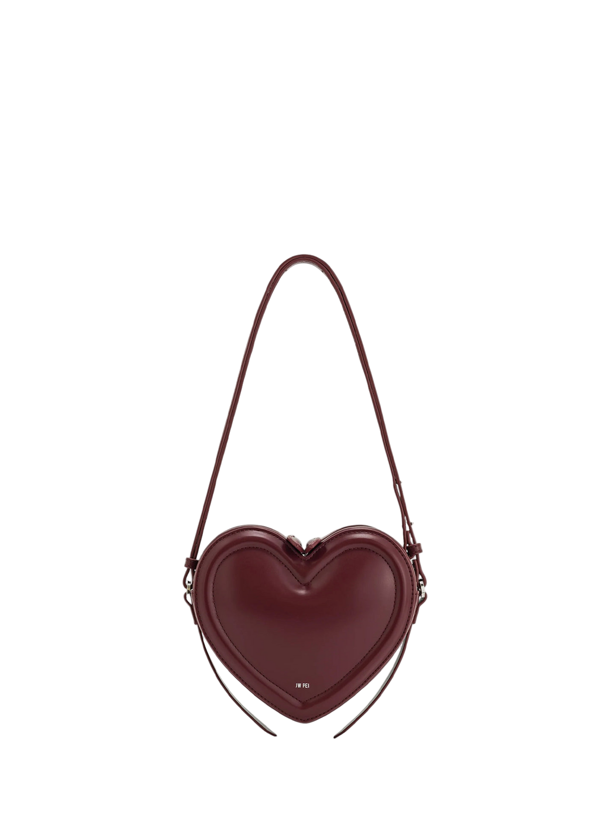 JW PEI Arlene Heart Shaped Bag Claret