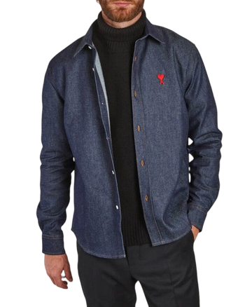 AMI Paris Ami De Coeur Denim Shirt