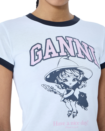 Ganni Basic Jersey Witch T-Shirt Bright White
