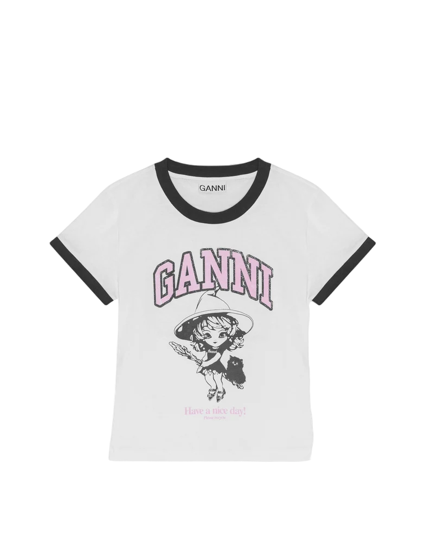Ganni Basic Jersey Witch T-Shirt Bright White
