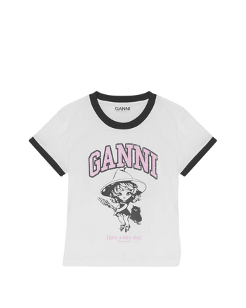 Ganni Basic Jersey Witch T-Shirt Bright White