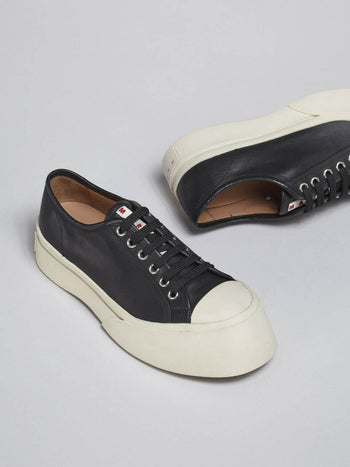 Marni Leather Pablo Lace-Up Sneaker Black