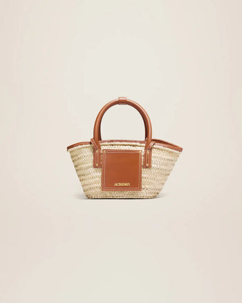 Jacquemus Le Panier Soli Beach Basket Mini Bag Brown