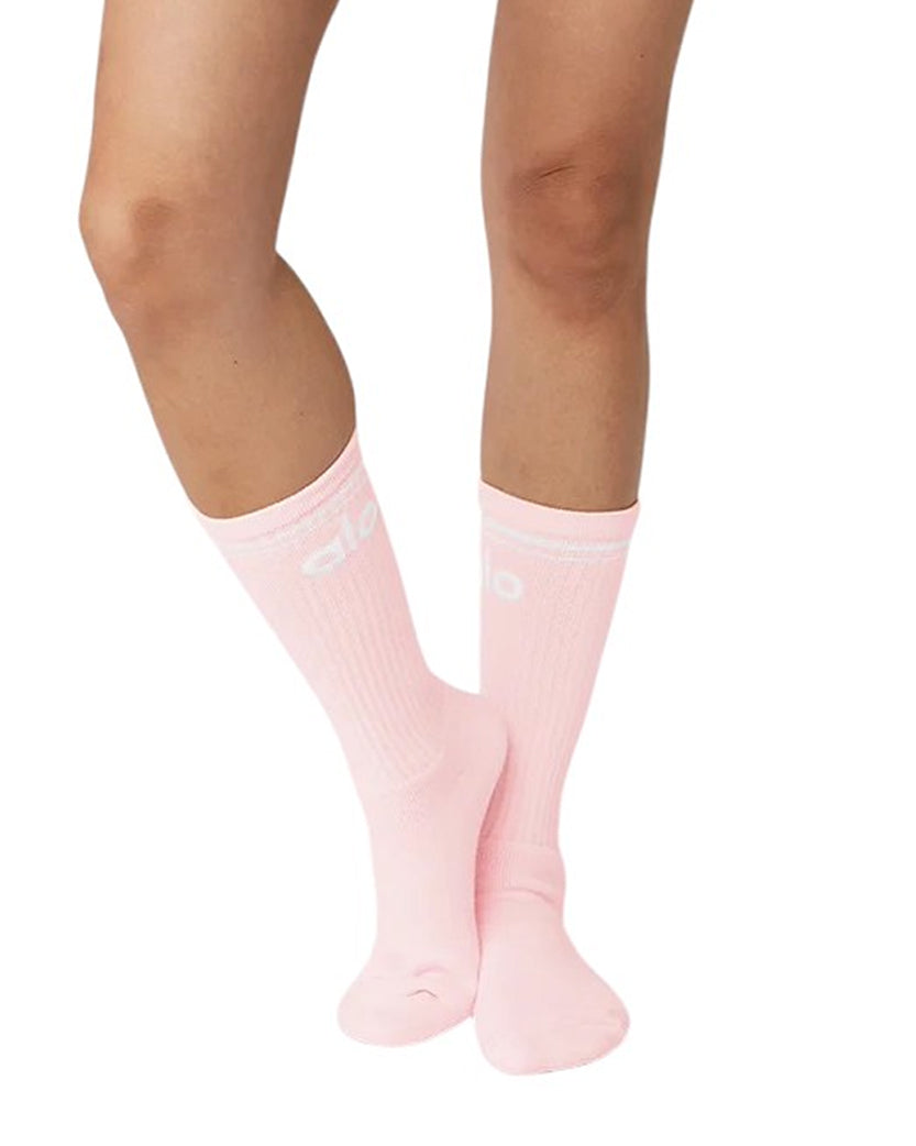 Alo Yoga Unisex Throwback Socks Pink