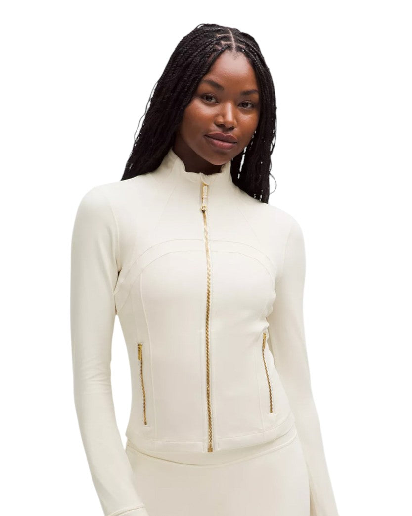 Lululemon Define Cropped Jacket Nulu White/Gold