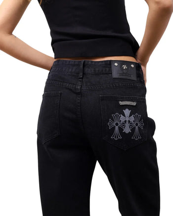 Chrome Hearts Jeans with Cross Black CH123-BK