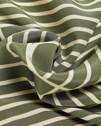 Toteme Signature Monogram Silk scarf Green