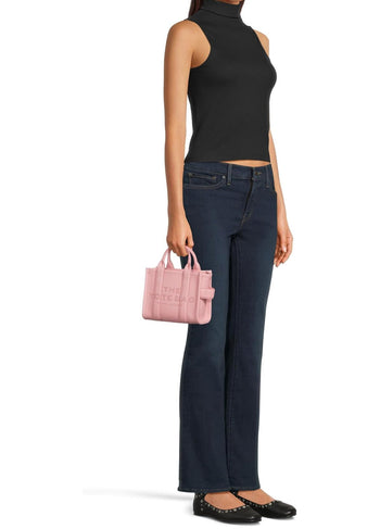 Marc Jacobs Leather Mini Tote Bag Light Pink