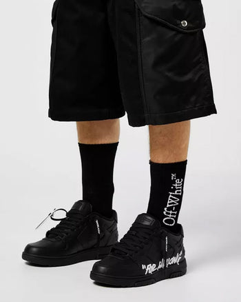 Off White Out Of Office 'For Walking' Sneakers Black-White