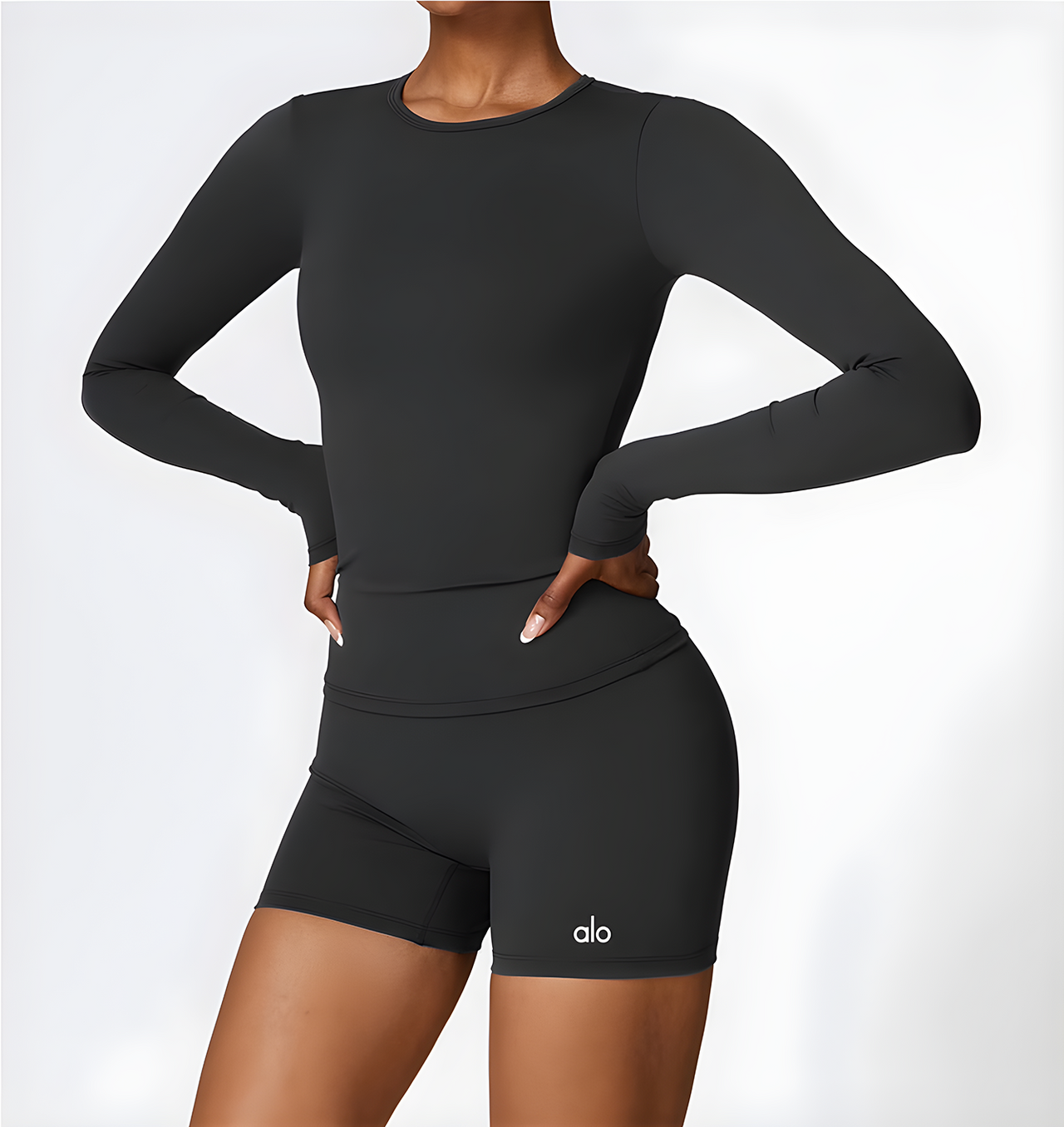 Alo Yoga Brushed Long Sleeve Black 85191-BK