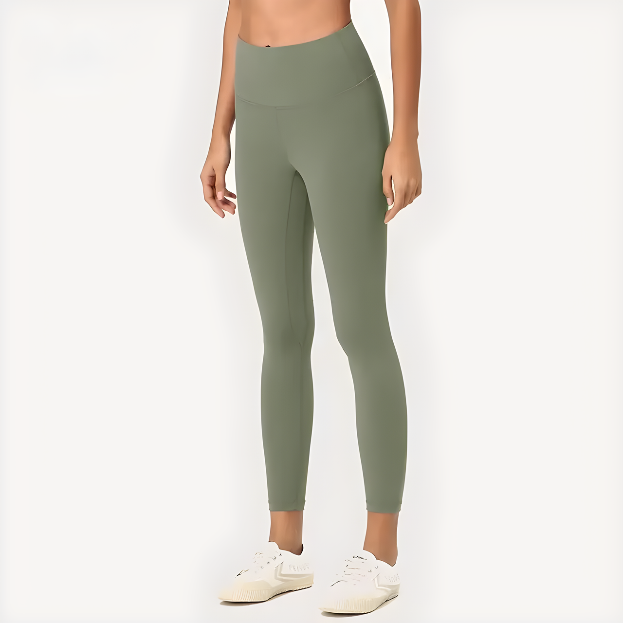 Alo Yoga Stretch High Waist Sports Leggings Moss Green H1903-MOGN